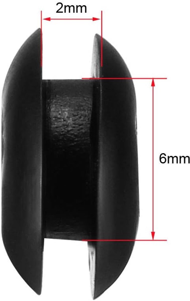 Rubberen spuitmonden met 4mm diameter - 20 stuks