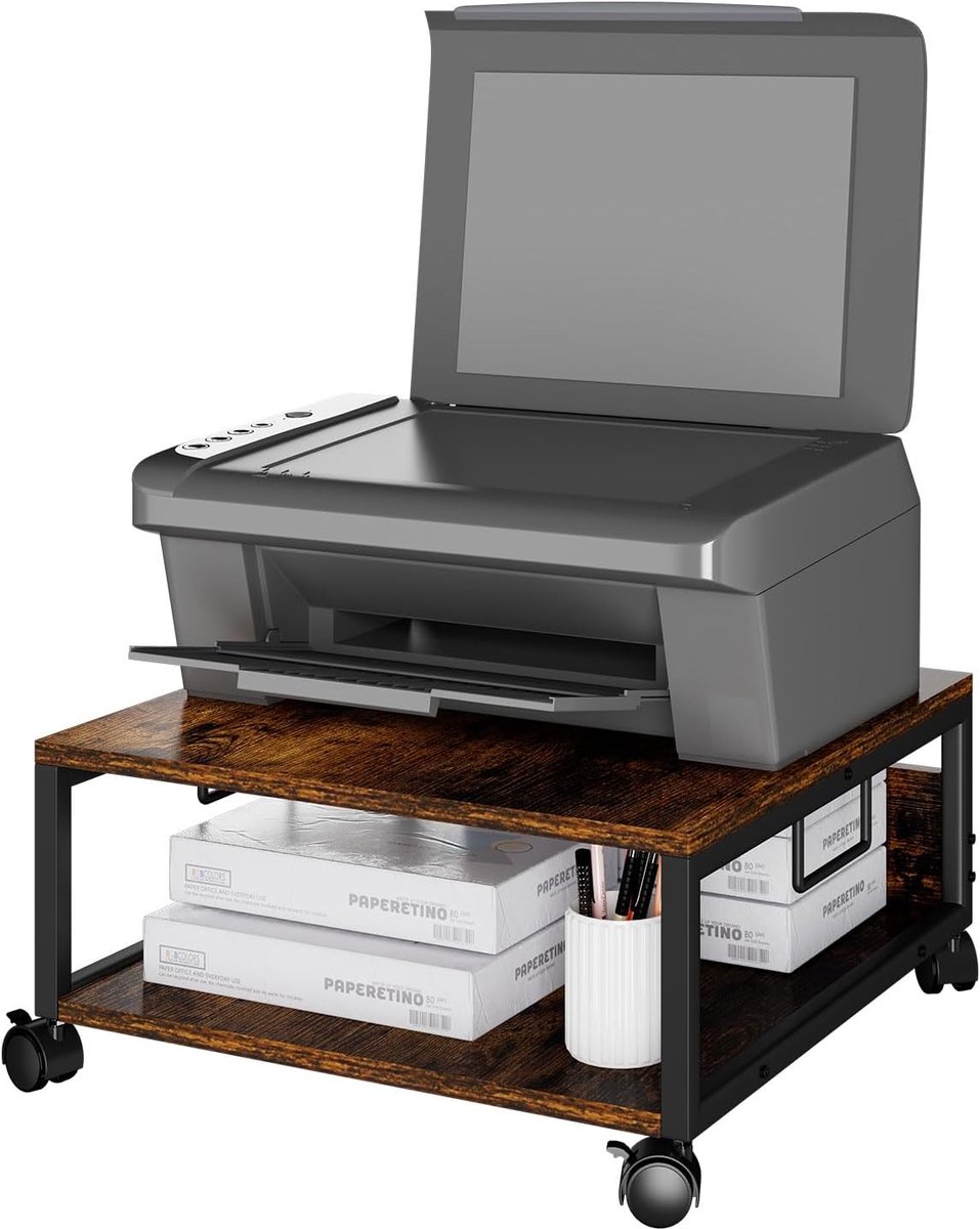 Multifunctionele 2-Tier Bureau Organizer en Printerstand voor Thuiskantoor