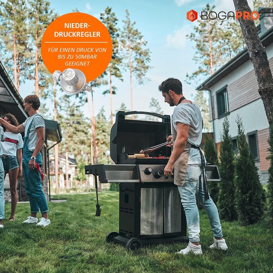 Lagedrukregelaar 11 niveaus - Instelbare gasdrukregelaar voor propaangasflessen tot 11 kg — afbeelding 2