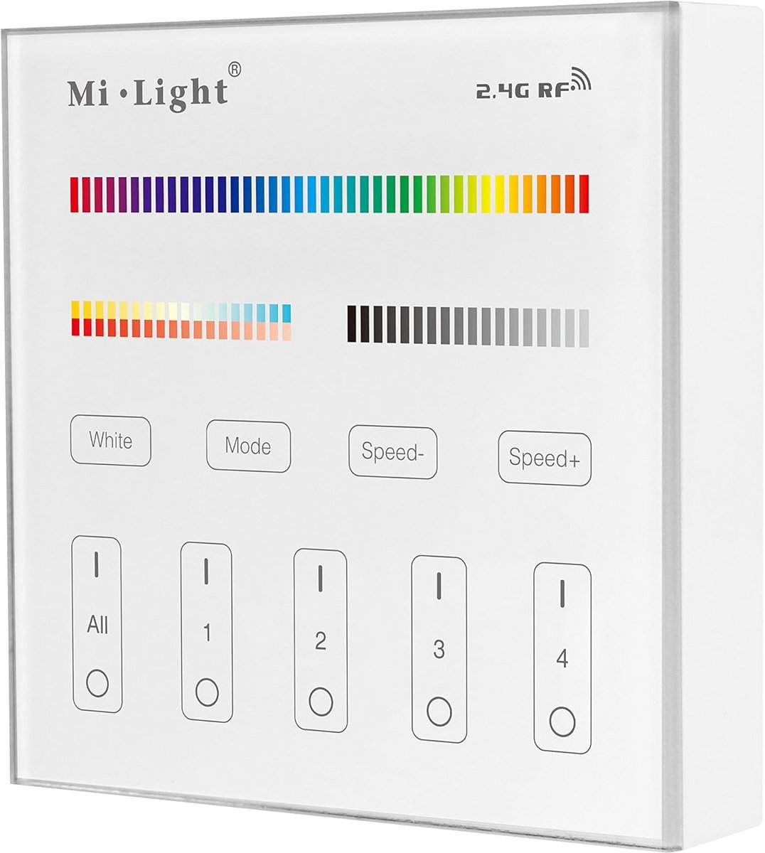 4-Zone RGB+CCT Paneel Afstandsbediening voor LED-Verlichting