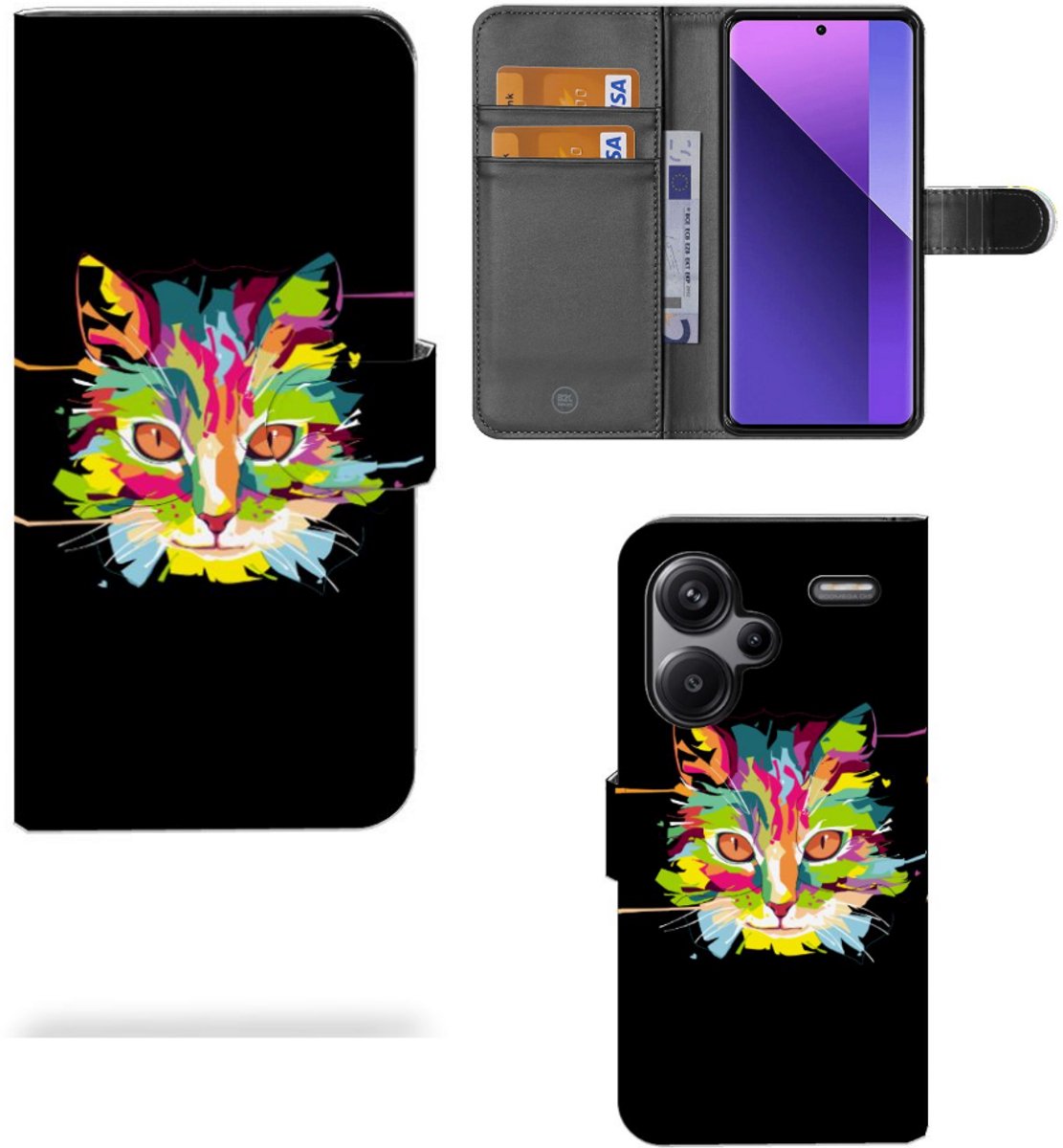 Xiaomi Redmi Note 13 Pro Plus Leuk Hoesje Cat Color