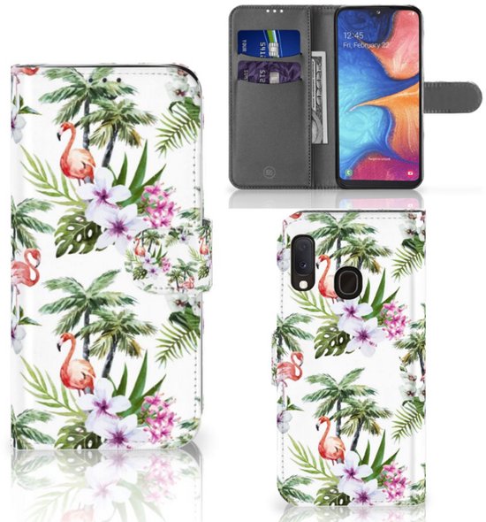 Coque Téléphone Samsung Galaxy A20e Protection Téléphone Palms Flamingo