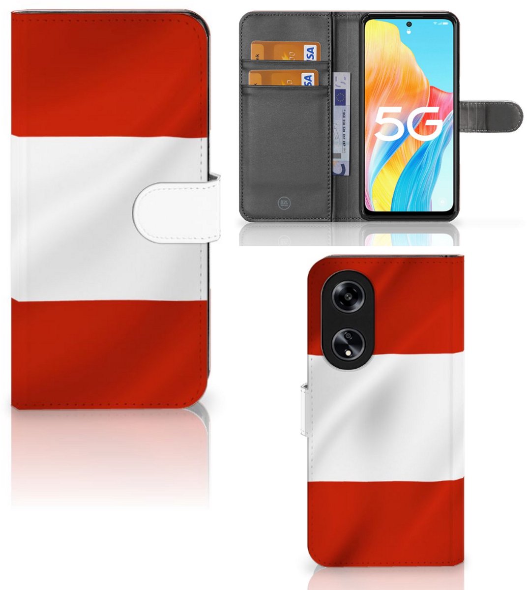 OPPO Reno8 T 5G Bookstyle Case Oostenrijk