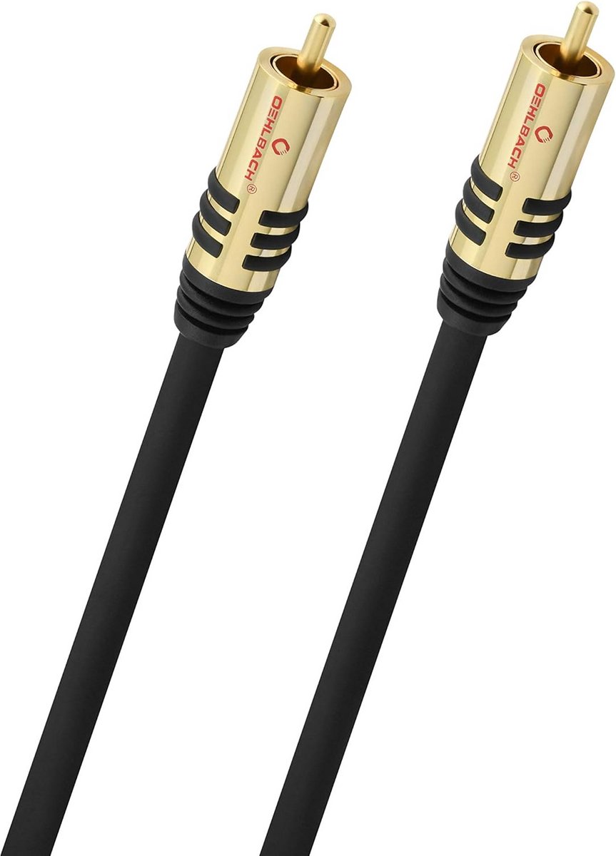 Subwoofer Cinch Kabel 1 Meter - Flexibele Audiokabel voor Diepe Frequenties