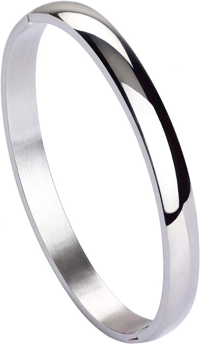 Roestvrij Stalen Vintage Armband voor Dames - Gepolijste Sluiting en Verstelbaar Design