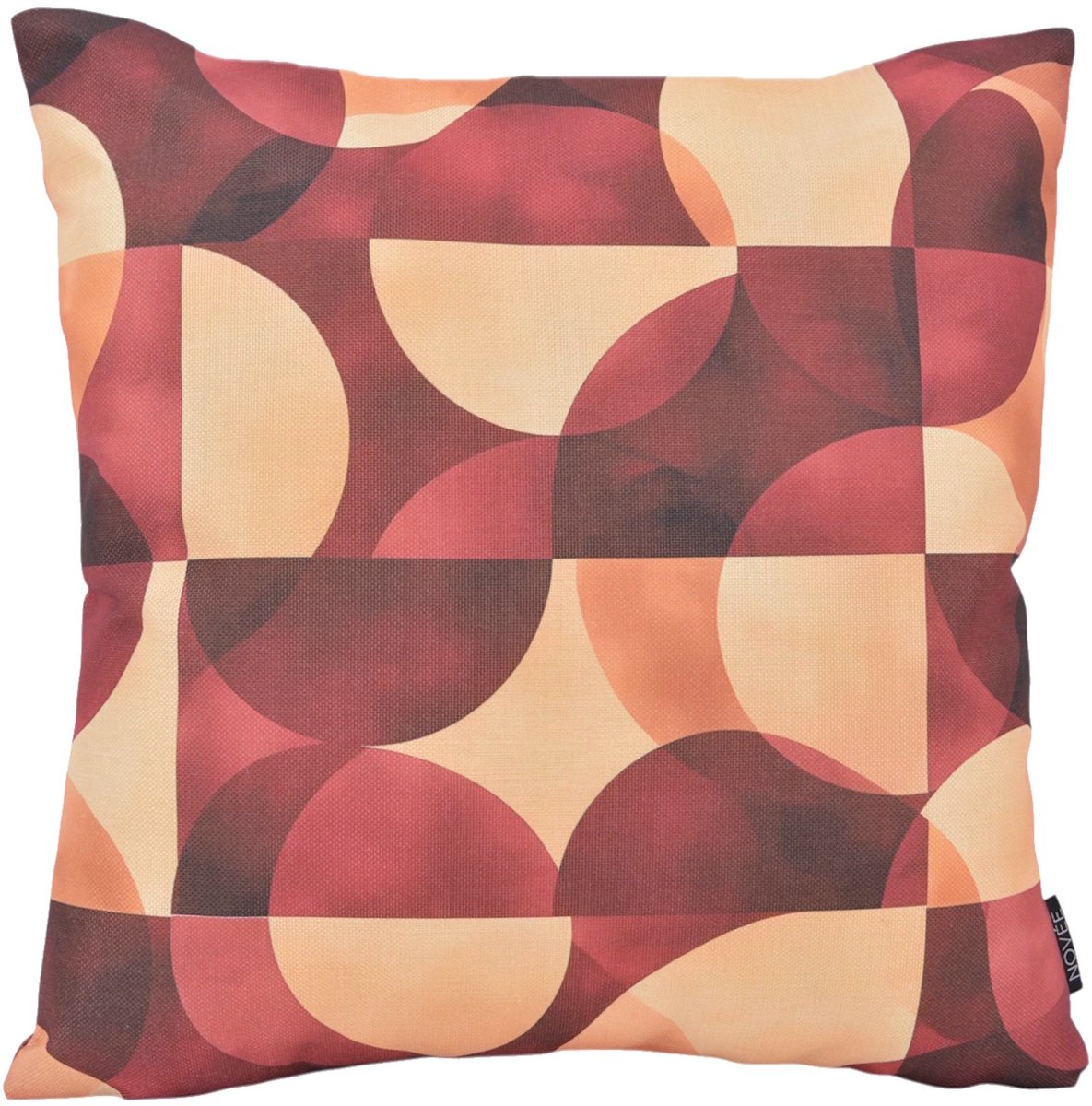NOVÉE Arcade Groen Kussenhoes | 45 x 45 cm| Katoen/Linnen rood
