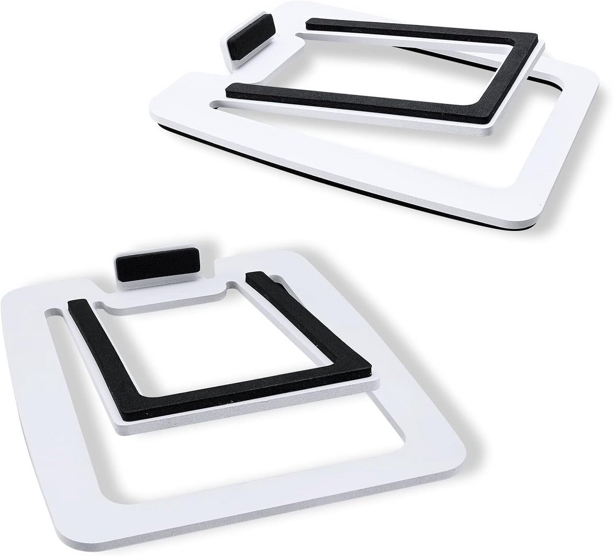 15° Hellingspecials voor Compacte Desk Speakers - Stalen Ondersteunen met Schuimvoering