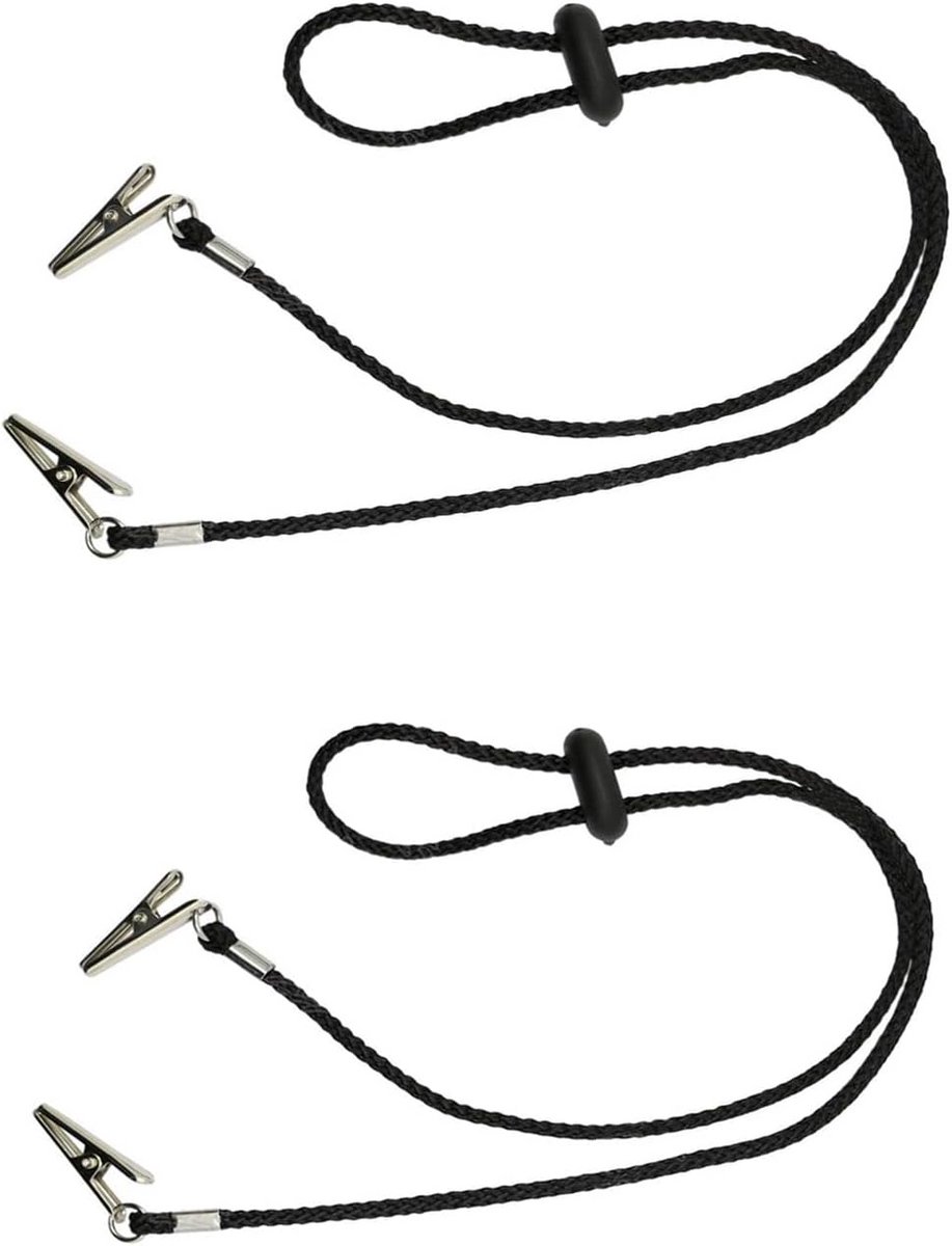 Verstelbare Servet Houder Clips - 2 Stuks Zwart