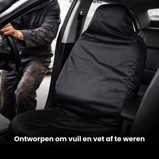 Monteurshoes - Zwart - 2 Stuks - Lederlook - Autostoelhoes - Monteurshoezen van Carpoint — afbeelding 2