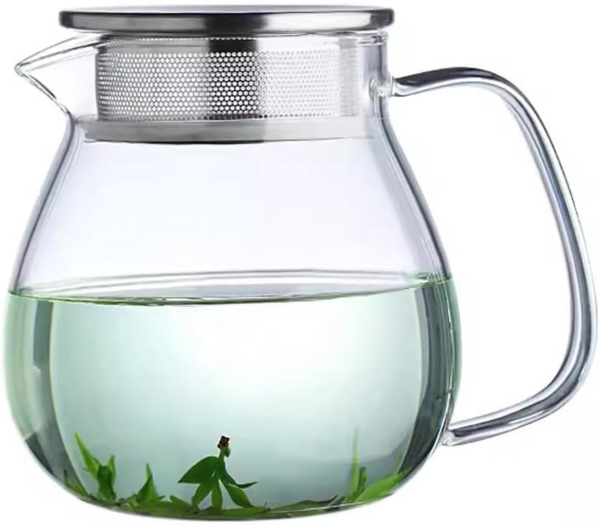 Glazen Theepot met RVS Zeef, 1000ml – Elegant en Praktisch