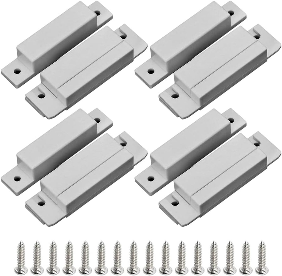 Wit Bedraad Deurcontactsensor Alarm Magnetische Reed-Schakelaar - 4 Sets