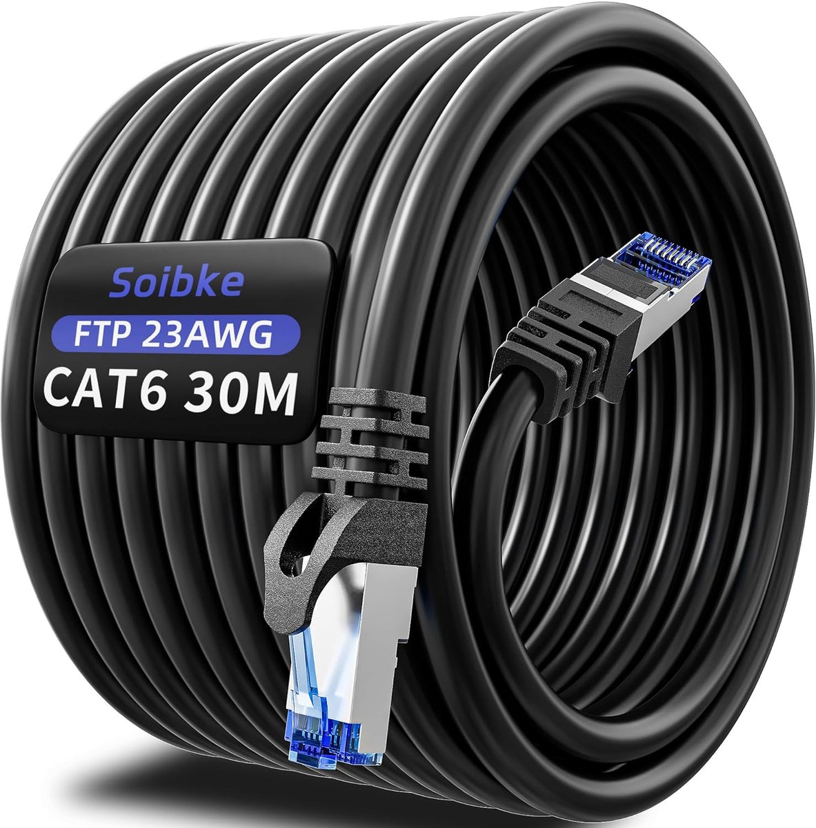 20 Meter Cat6 Ethernet Kabel - Hoge Snelheid Afgeschermd - Waterdicht - Ideaal voor Router en Switch
