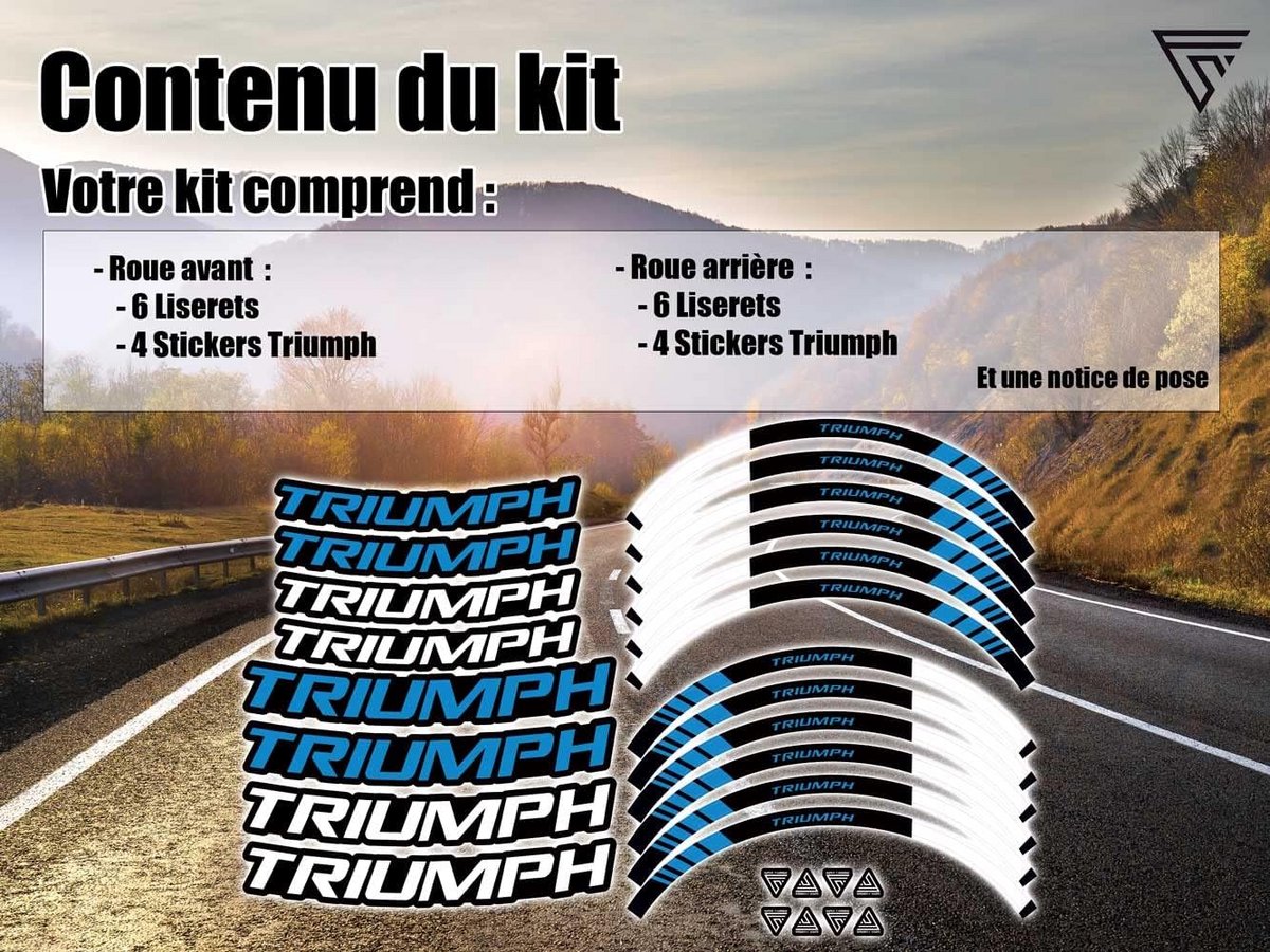 Velgenstickers voor motorfietsen - Premium kwaliteit set voor 2 wielen (rood)