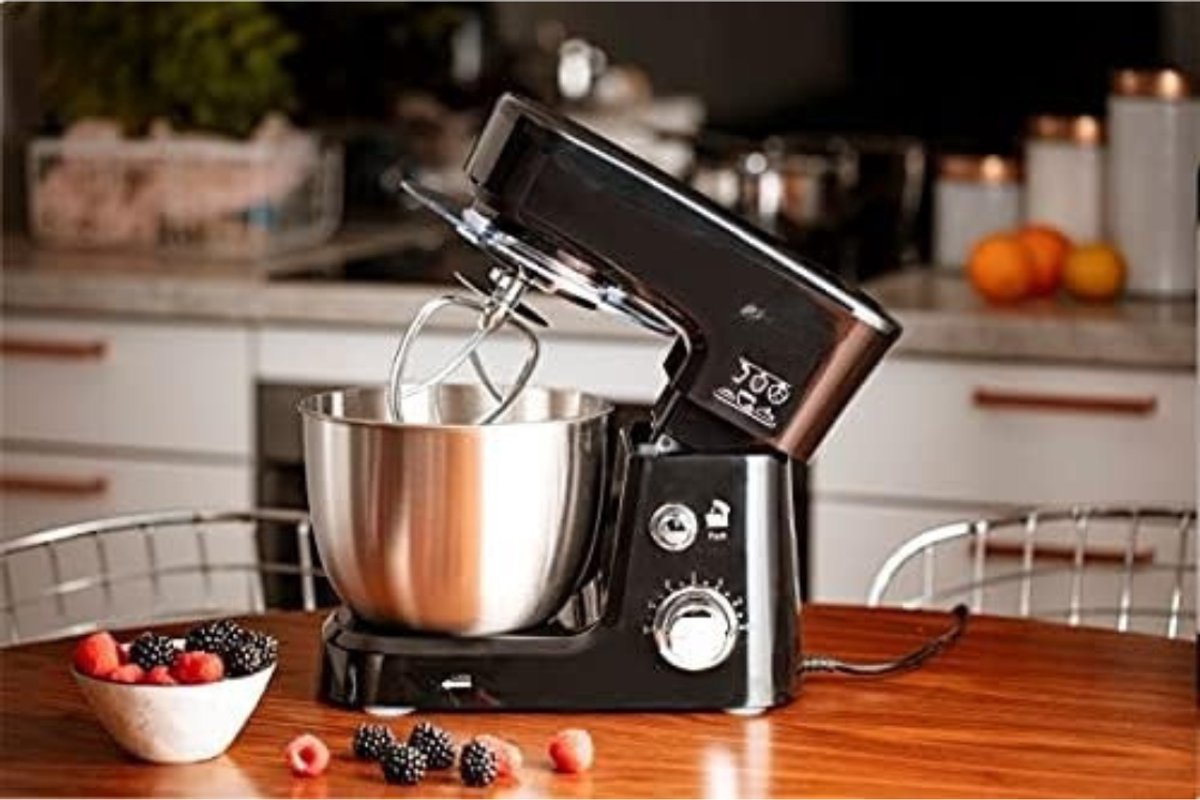 DYNA® Mixer met mengkom - Mixer - Mixer met mengkom keukenmachine - Zilver- 22cm x 35cm x 30cm; 4 kg