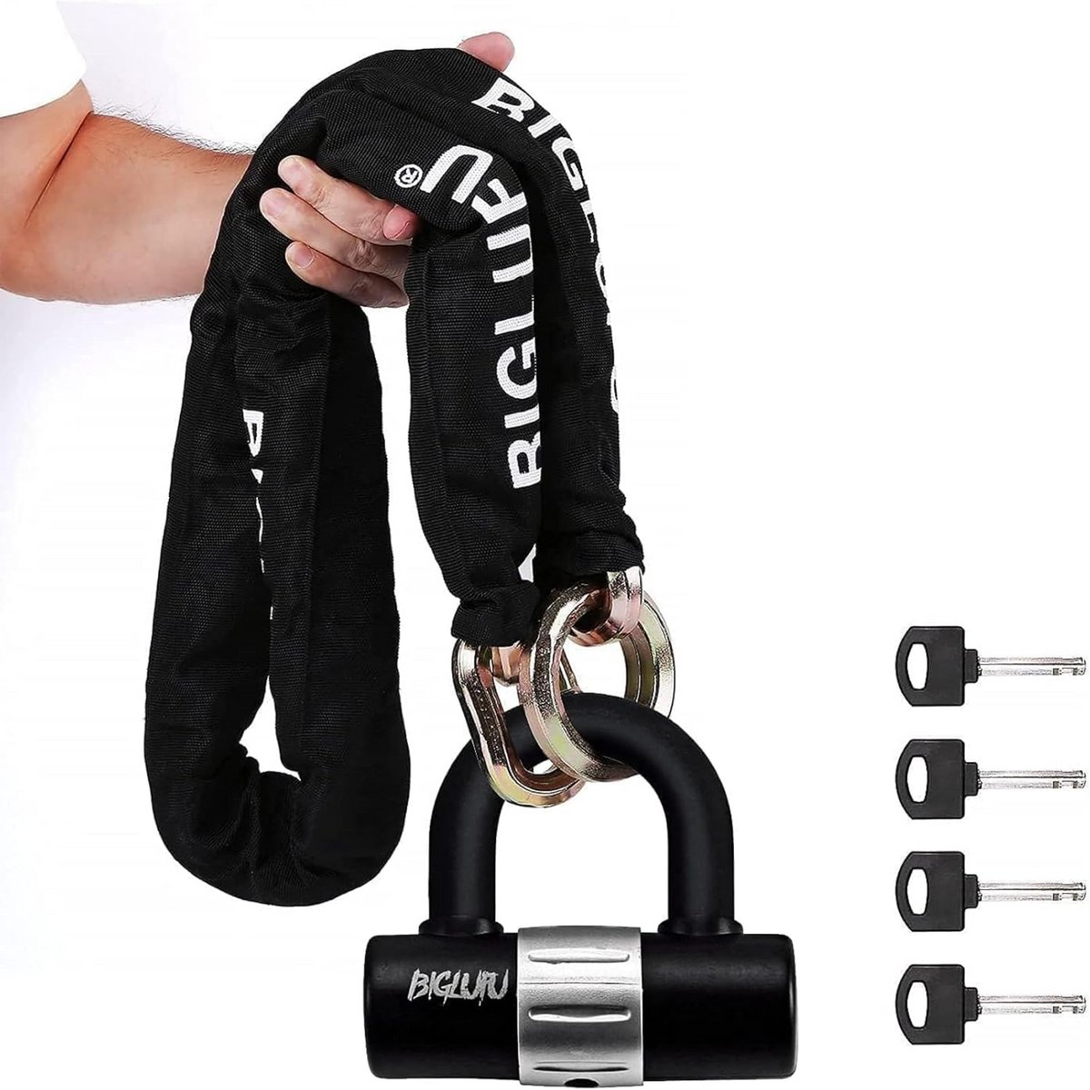 Veilig Fietsslot met Ketting en U-slot - 100/120/150 cm - Ideaal voor Fiets en Motor
