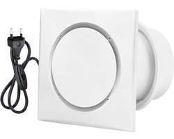 Stille Badkamerventilator 100 mm – 10 W Raamventilator met Afvoer en Schakelaar – Ideaal voor Keuken, Toilet en Badkamer