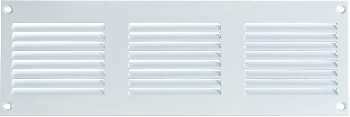 Metalen ventilatierooster met insectengaas - 30,5 x 10,2 cm - Geschikt voor muren en plafonds