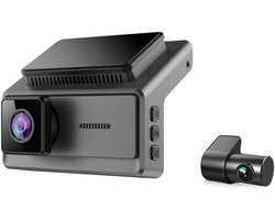 3,75 inch dashcam met dubbele opname, wifi, 2K + 1080p HD-video en bewegingsdetectie voor montage op de voorruit