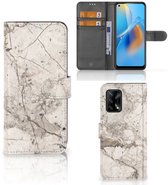 Étui pour téléphone Folder OPPO A74 4G Marbre Beige