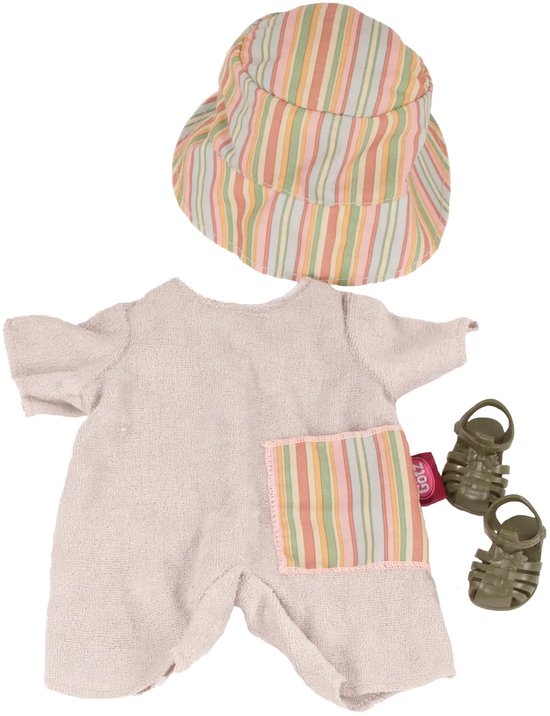 Götz Poppenkleding Combi So Spring - XL 45-50 Cm - 4-delige Set Jurk, Vest & Sandalen