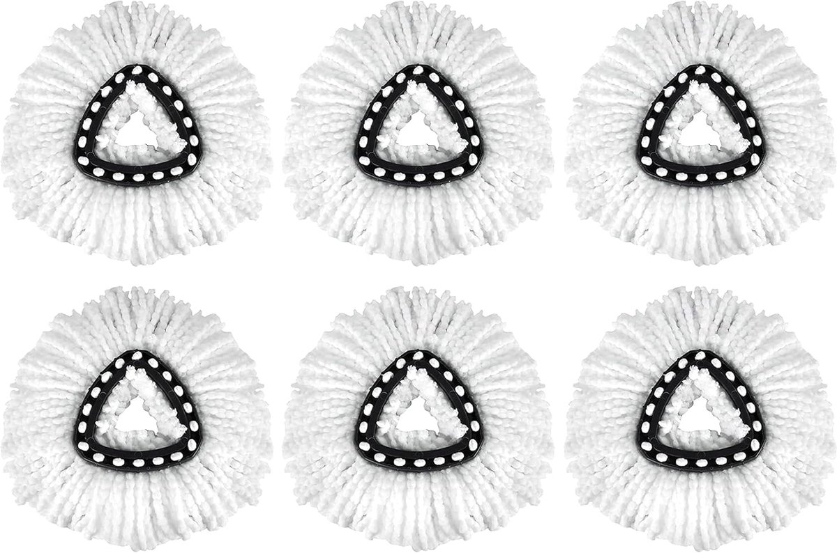 6 Pack Microfiber Dweil Vervangingshoofden voor Gemakkelijk Schoonmaken