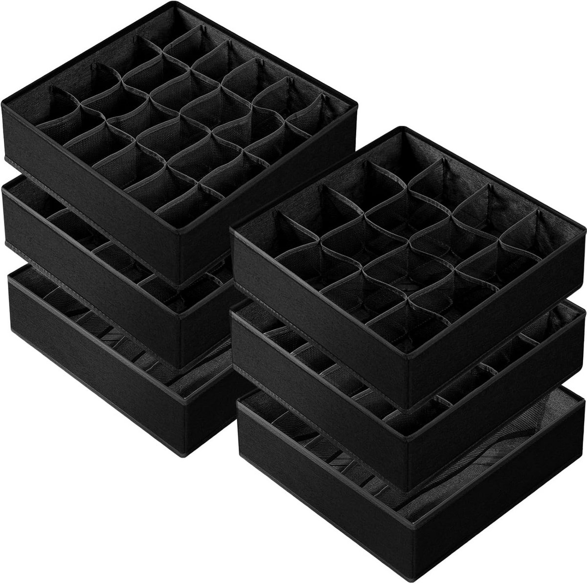 Set van 6 ladeverdelers voor optimale organisatie van sokken en kleding