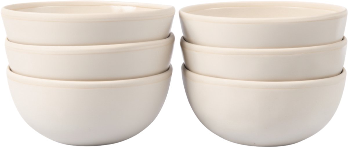 The Table - Soepkommen - Kommenset – 6 stuks – Handgemaakte kommen Aardewerk – Duurzaam servies – Ø 15 cm