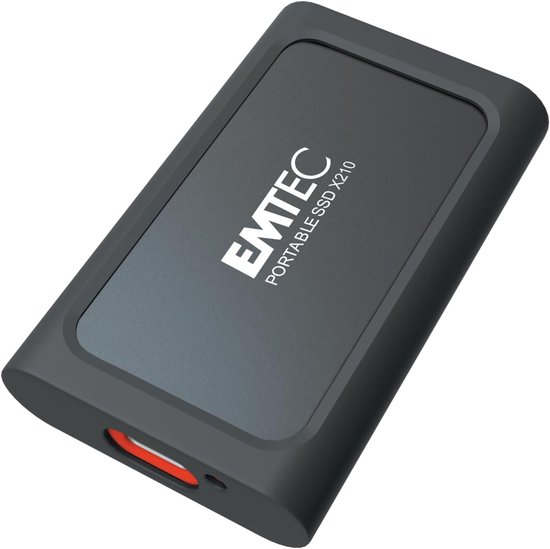 Emtec X210 Externe SSD-harde schijf USB 3.2-512 GB (zwart/rood) van Merkloos — afbeelding 2