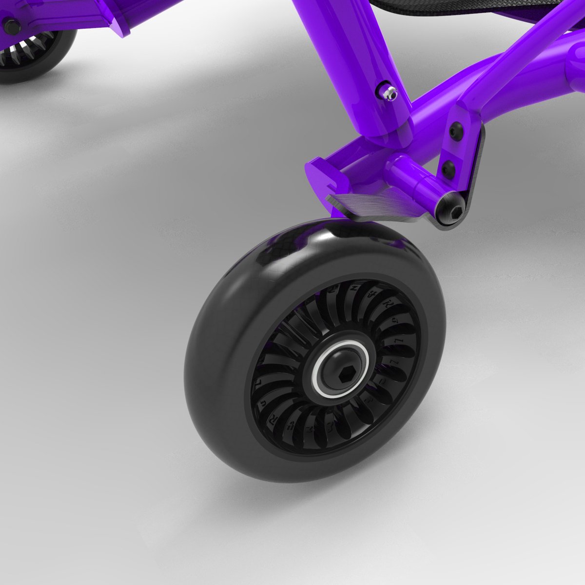 EzyRoller Classic X skelter - Waveroller voor kinderen 4 tot 14 jaar of 99 tot 137 cm - Verstelbare driewieler - Paars — afbeelding 4