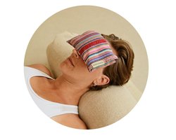 Eyepillow BOHO stripes rozenkwarts