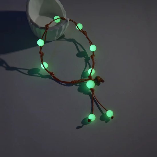 Dames Enkelbandje Vakantie Strand - Gevlochten Lumineuze Kralen, Mode Sieraden, Boho Beach Enkel Sieraad van Moobeen — afbeelding 3