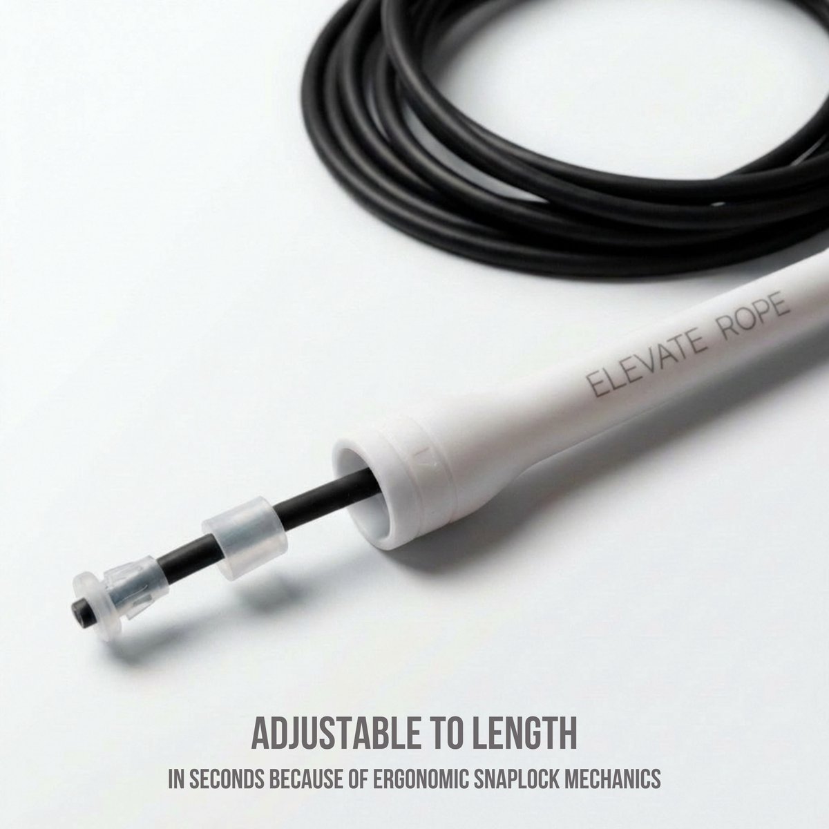 Elevate Rope Professioneel Sport Springtouw - Verstelbare Jump Rope - Touwtje Springen voor Volwassenen en kinderen - Speed rope - Conditie & Kracht - Binnen & Buiten Skipping Rope - Fitness Springtouwen (14 Kleuren) — afbeelding 8