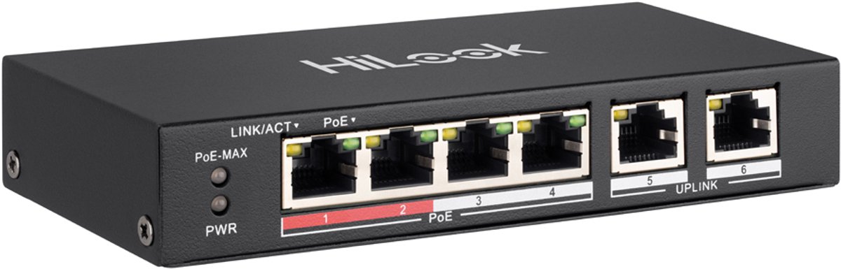 HiLook NS-0106P-35 4-Poorts Unmanaged PoE Switch (35W)