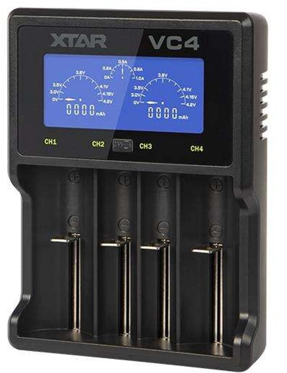 Universele batterijlader – VC4 – voor Li-ion en NiMH accu’s