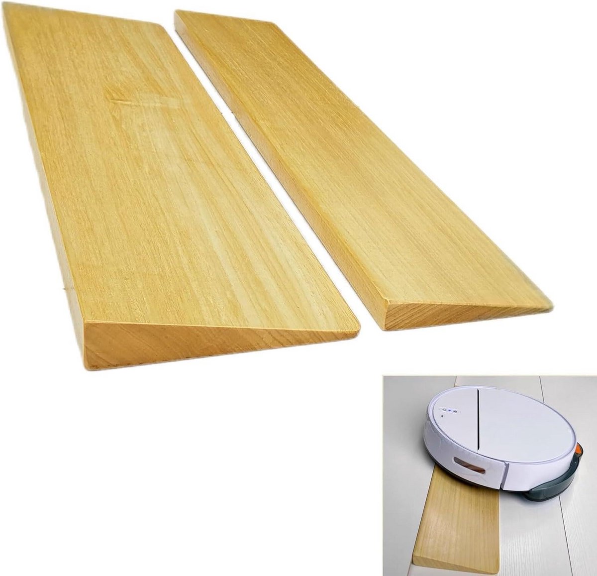 Houten Drempelhulp Oprit 300kg Draagvermogen Lichtgewicht Antislip met Zijdelingse Bescherming