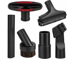 Ultiluxe® Stofzuiger zuigmond set - 6 Stuks - Universele opzetstukken - Hulpstukken voor opzuigen - Onderdelen voor stofzuigers - Geschikt voor Miele - Philips - AEG - Karcher - Bosch - Borstel - Mondstuk - Universeel