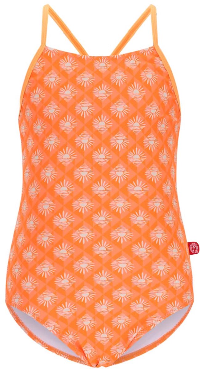 Just Beach J602-5018 Meisjes Badpak oranje Maat 134-140
