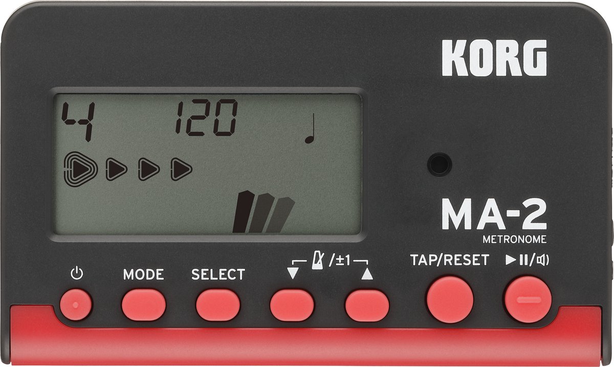 KORG MA-2 METRONOOM Kristalhelder en goed leesbaar. De metronoom die elke orkestmusicus nodig heeft.