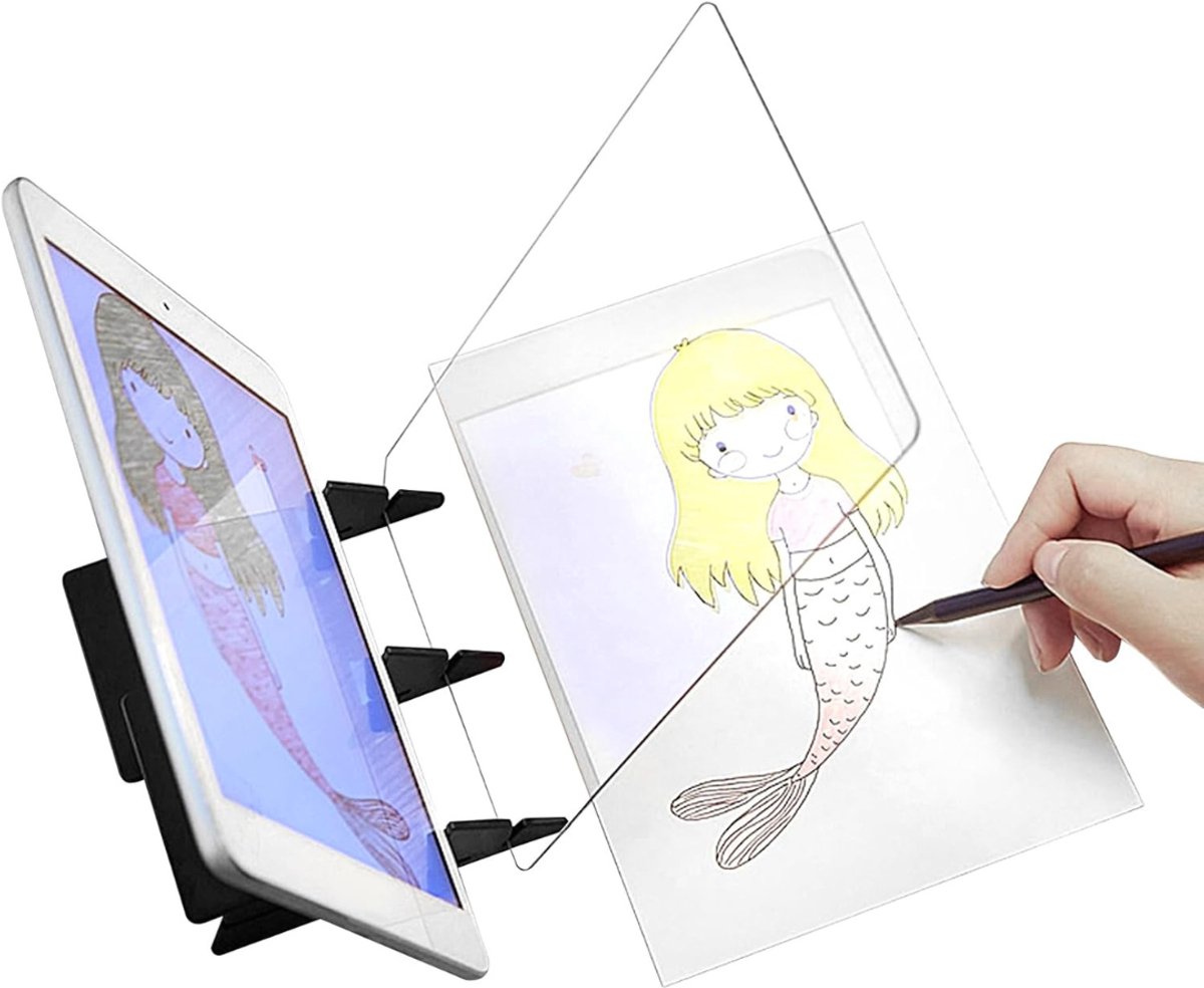 NBAP® Tekenprojector Kinderen - Tekenen Volwassenen - Tekenmachine - Zwart en Transparant