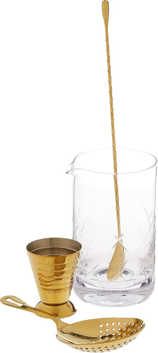 Klassieke Cocktail Roerstaafjes Set Goudkleurig