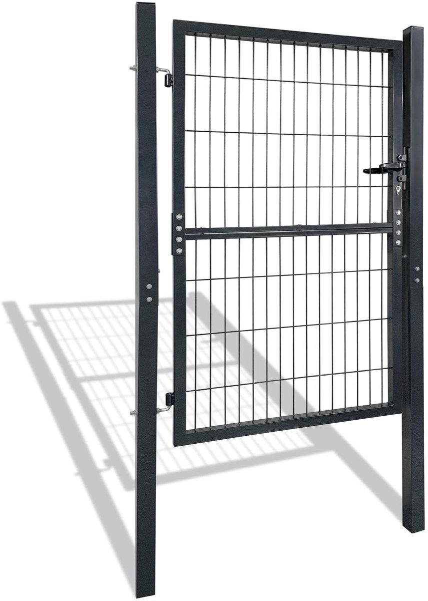 Aufun 150x100cm- Gartentoren Dubbeldeur met Slot – Geschikt voor Tuin, Hoven en Schutting