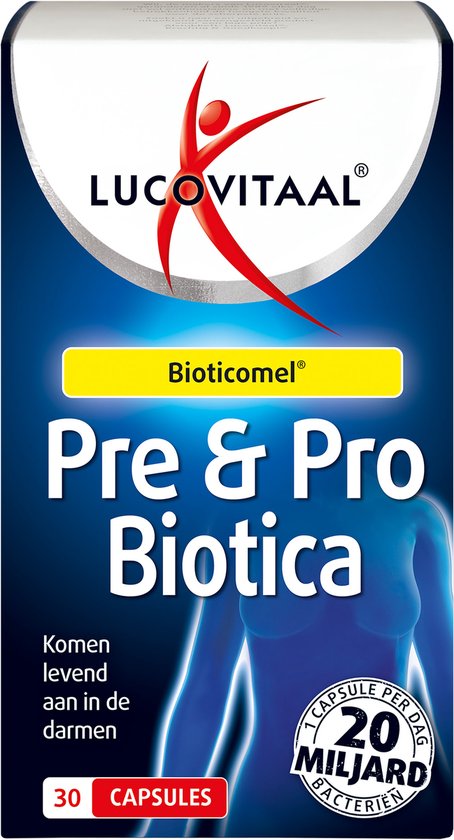 Lucovitaal - Pre & biotica supplementen - Bioticomel - 20 Miljard Bacteriën - 30 Capsules