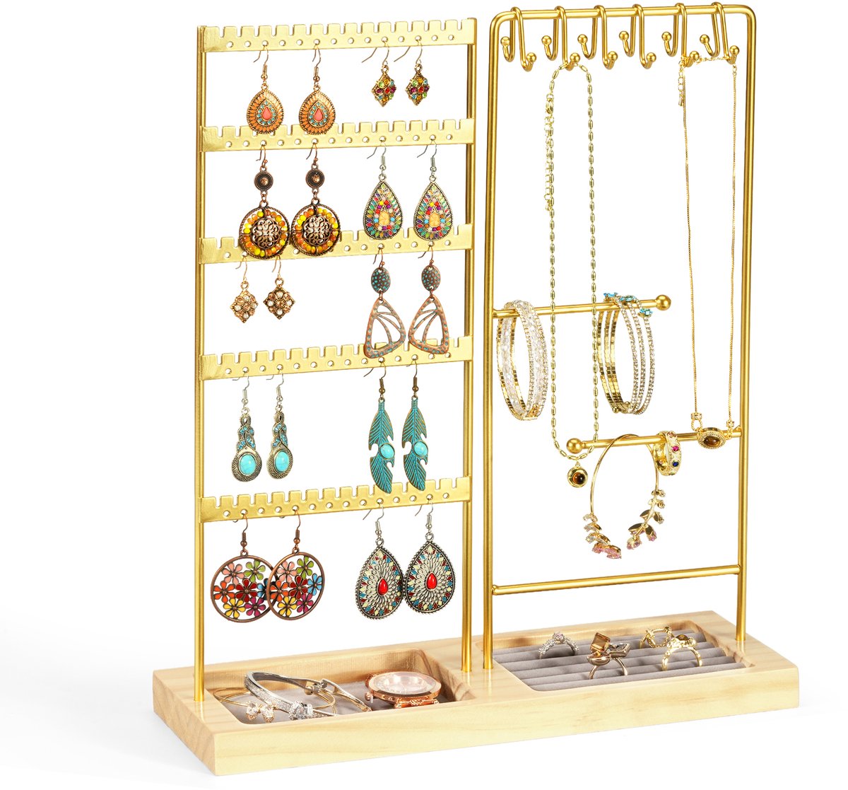 Sieradenstandaard, Sieradenhouder, Roterende SieradOrganizeren, Sieradenorganizer, Oorbelhouder,Kettingopslag, voor Het Opbergen van Kettingen, Armbanden, Oorbellen