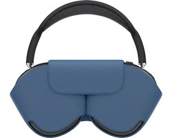 Ainy - Blauw Case Accessoires - Koptelefoon hoes geschikt voor Apple Airpods Max | Zacht Polyester Siliconen Syntetisch Leer materiaal | Magneet sluitingen