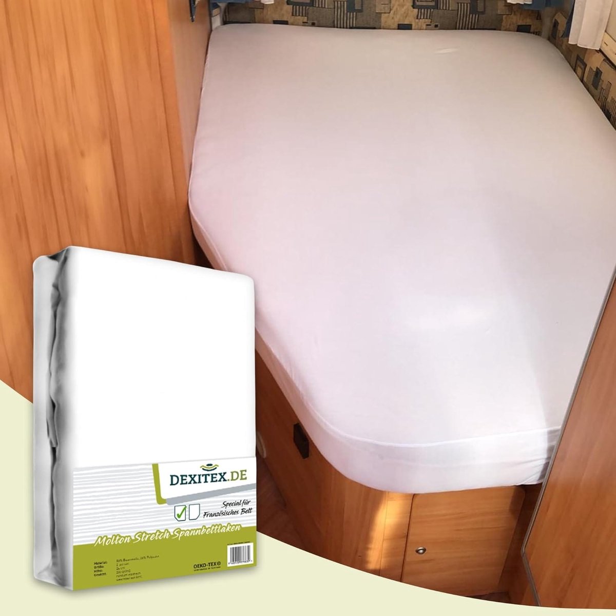 Dexitex Frans bed Molton stretch LINKS
