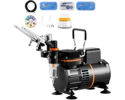 Rolu Airbrush – Compressor – Airbrush Set Met Compressor – Airbrush Pistool – Beginners – 47dB – 25 L/Min