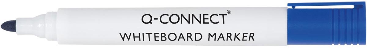 Q-CONNECT whiteboardmarker, 2-3 mm, ronde punt, blauw 10 stuks