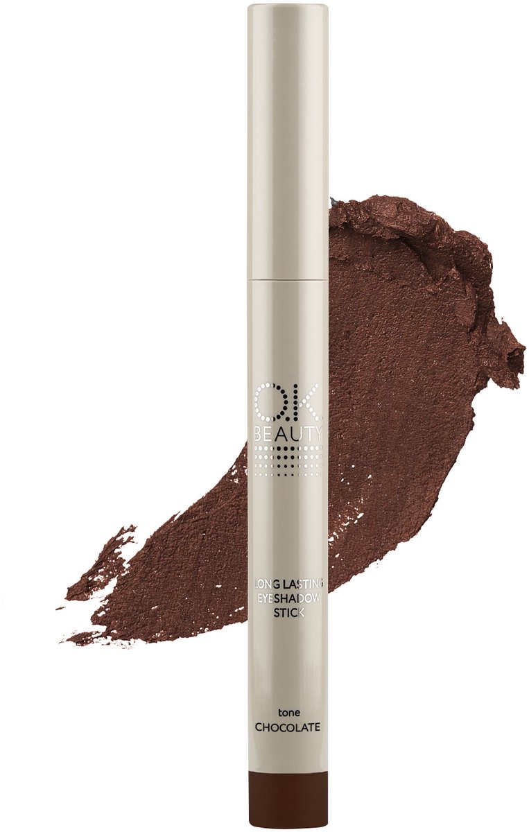 Eyeshadow Stick – Waterproof oogschaduw stick 3 in 1 – Oogschaduw - Eyeliner - Primer – Langhoudend – Longlasting – Met puntenslijper – Chocolate - Mat - OK Beauty