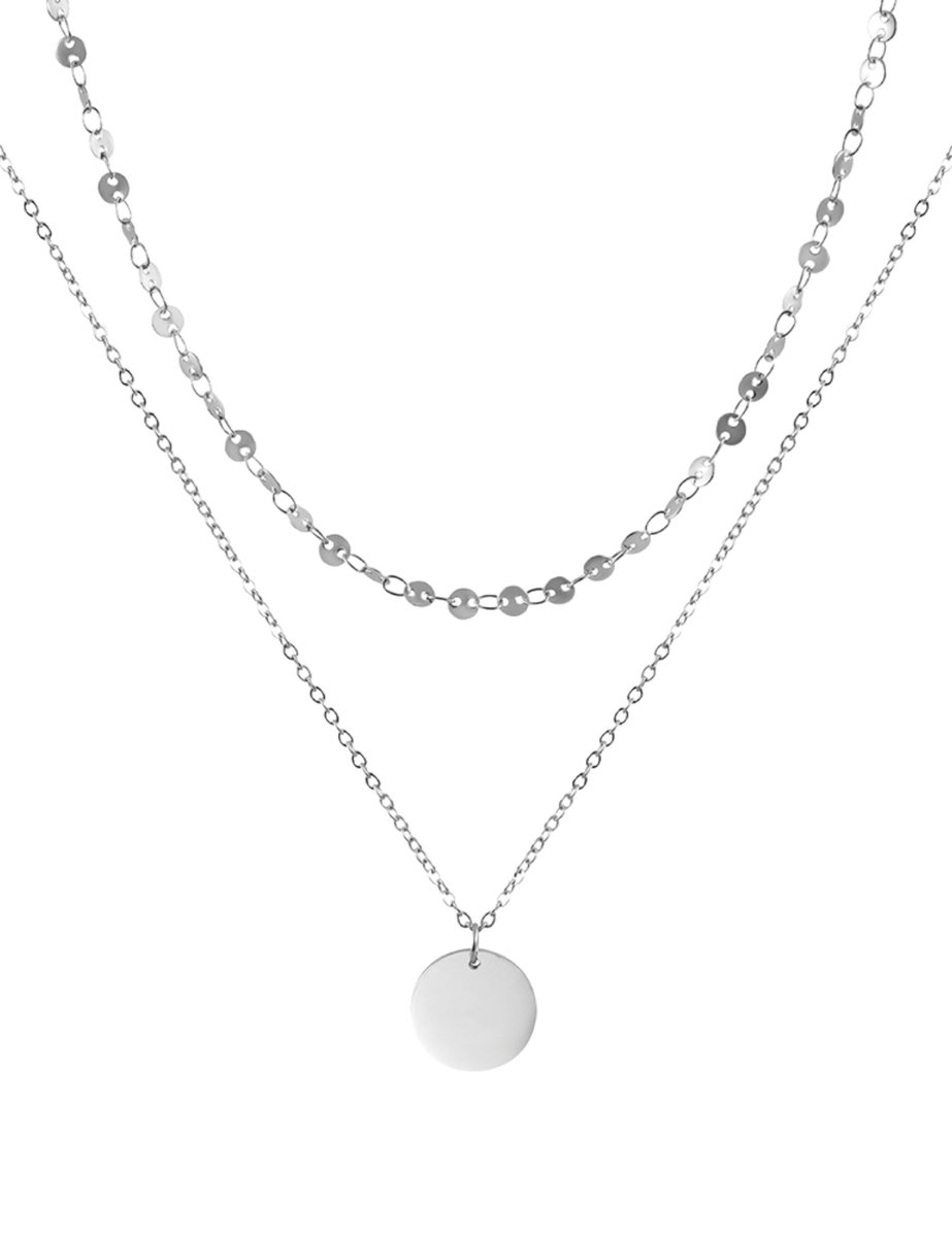 good.designs Meerrijige ketting met muntbedeltje
