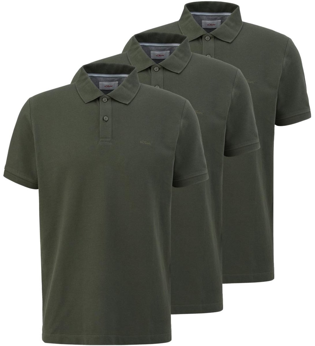 s.Oliver Heren poloshirt 3 pack Basic